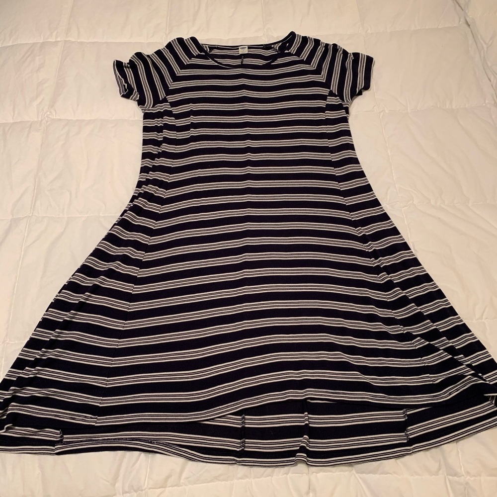 Old Navy Blue and White Striped Dress